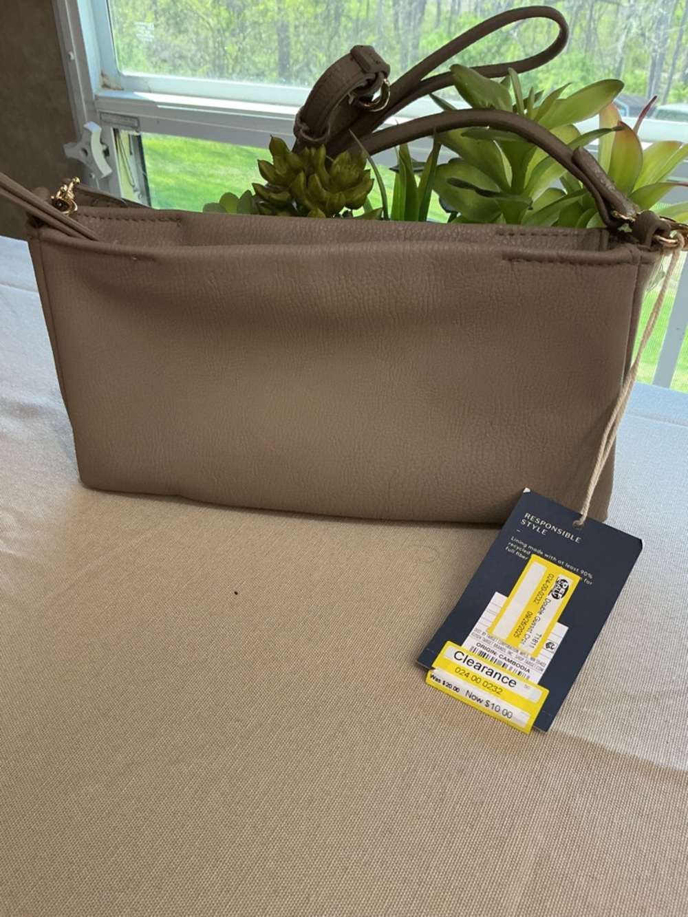 Universal Thread Taupe Shoulder Bag with Adjustable Strap